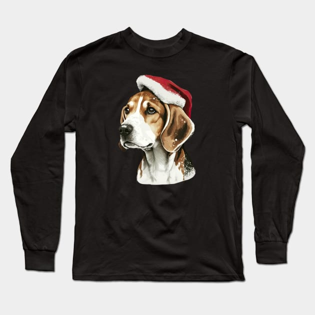 Christmas Beagle Long Sleeve T-Shirt by JayD World